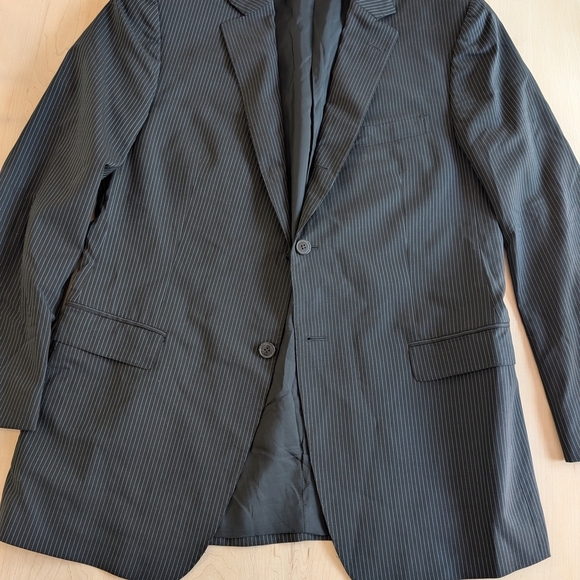 🇮🇹Z Zegna Charcoal Pinstripe Suit Jacket - Picture 5 of 11